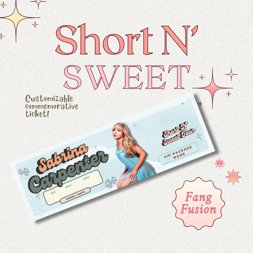 Short N' Sweet Tour Commemorative Ticket - DIGITAL